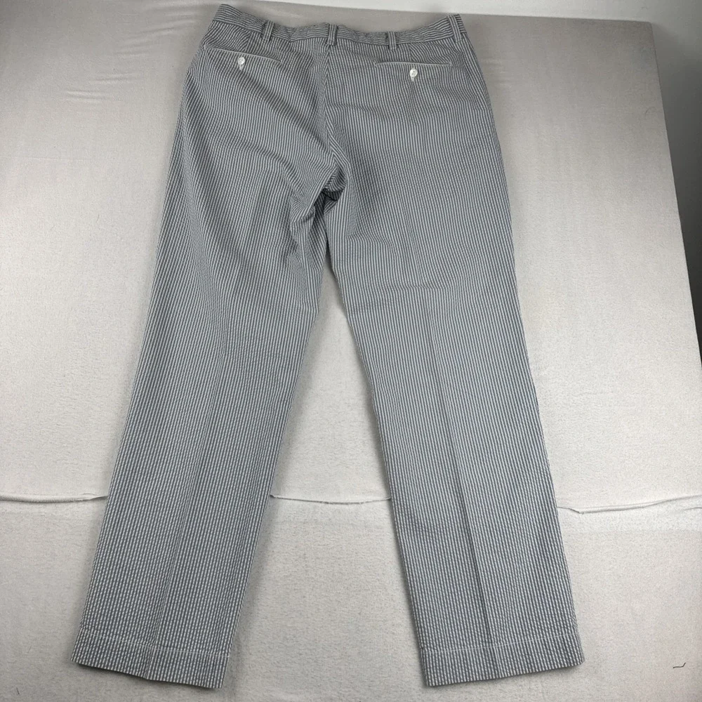Polo Ralph Lauren Mens Seersucker Chino Pants fits 35*32 Coastal Preppy Derby